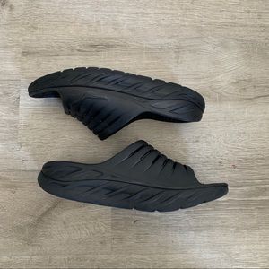 Hoka One One Ora Recovery Slide Black Flip Flop Men Comfort US Mens 7 Womens 9